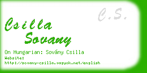 csilla sovany business card