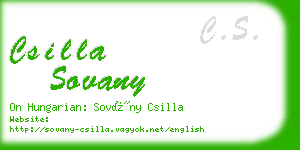 csilla sovany business card